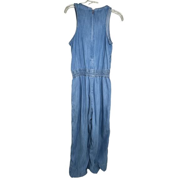 Calvin Klein Jeans Chambray Jumpsuit Women's Size S Denim Blue Casual Basics - Picture 4 of 10